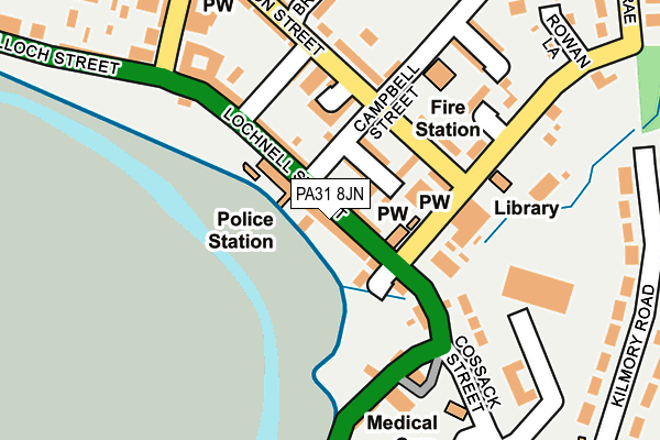 PA31 8JN map - OS OpenMap – Local (Ordnance Survey) PA31 8JN map - OS OpenMap – Local (Ordnance Survey)