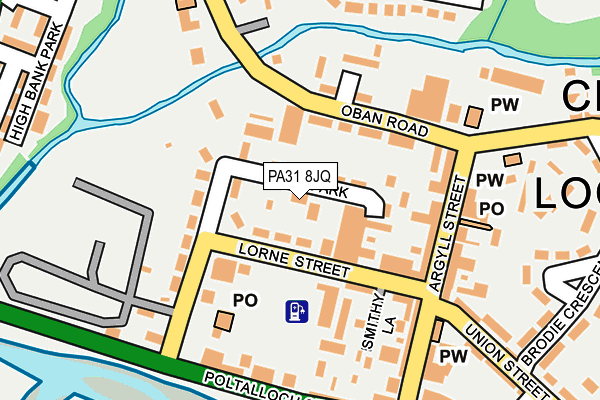 PA31 8JQ map - OS OpenMap – Local (Ordnance Survey) PA31 8JQ map - OS OpenMap – Local (Ordnance Survey)