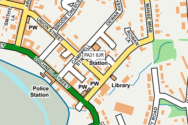 PA31 8JR map - OS OpenMap – Local (Ordnance Survey) PA31 8JR map - OS OpenMap – Local (Ordnance Survey)