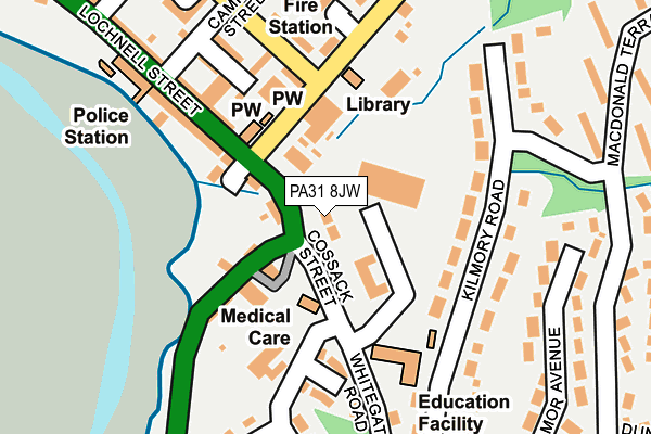 PA31 8JW map - OS OpenMap – Local (Ordnance Survey) PA31 8JW map - OS OpenMap – Local (Ordnance Survey)