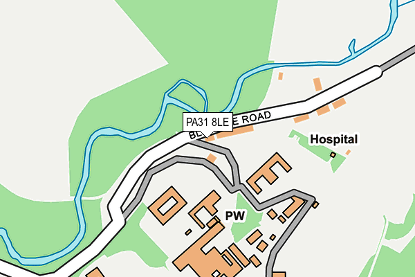 PA31 8LE map - OS OpenMap – Local (Ordnance Survey) PA31 8LE map - OS OpenMap – Local (Ordnance Survey)