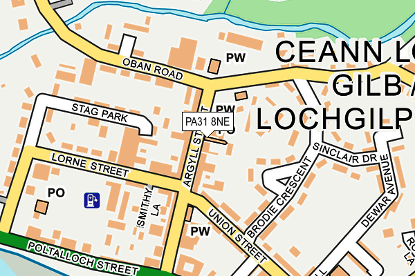 PA31 8NE map - OS OpenMap – Local (Ordnance Survey) PA31 8NE map - OS OpenMap – Local (Ordnance Survey)