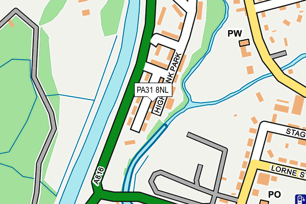 PA31 8NL map - OS OpenMap – Local (Ordnance Survey) PA31 8NL map - OS OpenMap – Local (Ordnance Survey)
