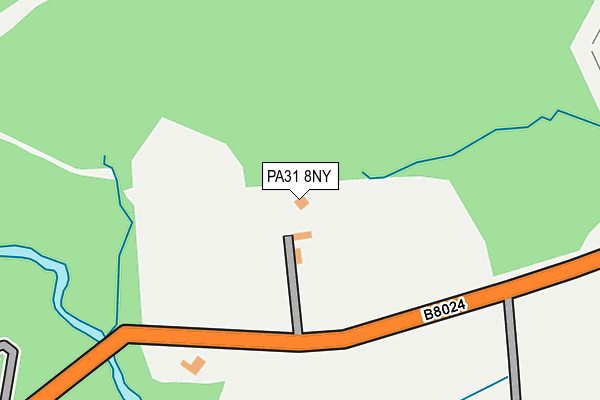 PA31 8NY map - OS OpenMap – Local (Ordnance Survey) PA31 8NY map - OS OpenMap – Local (Ordnance Survey)