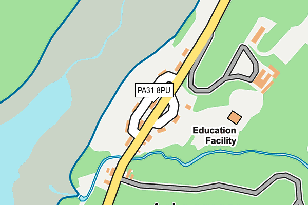 PA31 8PU map - OS OpenMap – Local (Ordnance Survey) PA31 8PU map - OS OpenMap – Local (Ordnance Survey)