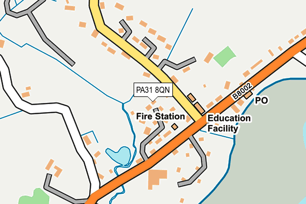 PA31 8QN map - OS OpenMap – Local (Ordnance Survey) PA31 8QN map - OS OpenMap – Local (Ordnance Survey)