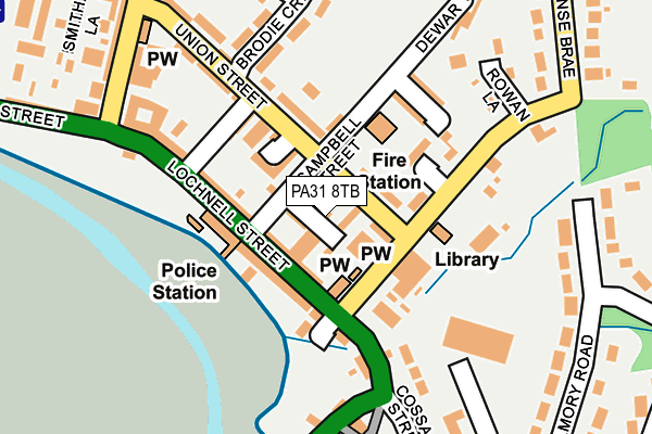 PA31 8TB map - OS OpenMap – Local (Ordnance Survey) PA31 8TB map - OS OpenMap – Local (Ordnance Survey)