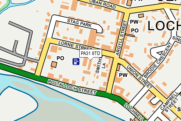 PA31 8TD map - OS OpenMap – Local (Ordnance Survey) PA31 8TD map - OS OpenMap – Local (Ordnance Survey)
