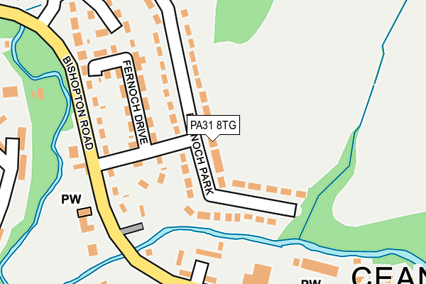 PA31 8TG map - OS OpenMap – Local (Ordnance Survey) PA31 8TG map - OS OpenMap – Local (Ordnance Survey)