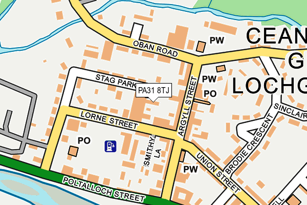 PA31 8TJ map - OS OpenMap – Local (Ordnance Survey) PA31 8TJ map - OS OpenMap – Local (Ordnance Survey)