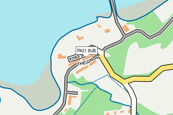 PA31 8UB map - OS OpenMap – Local (Ordnance Survey) PA31 8UB map - OS OpenMap – Local (Ordnance Survey)
