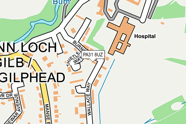 PA31 8UZ map - OS OpenMap – Local (Ordnance Survey)
