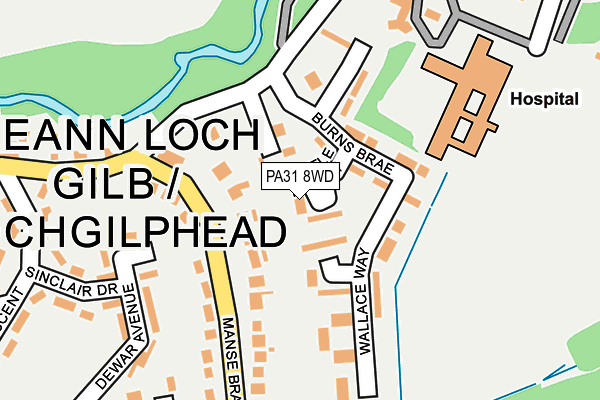 PA31 8WD map - OS OpenMap – Local (Ordnance Survey) PA31 8WD map - OS OpenMap – Local (Ordnance Survey)