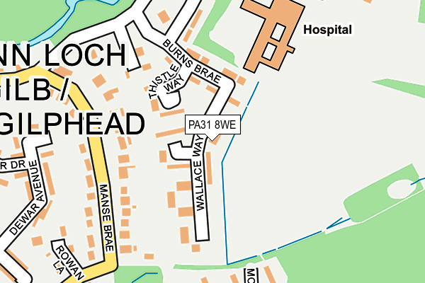 PA31 8WE map - OS OpenMap – Local (Ordnance Survey) PA31 8WE map - OS OpenMap – Local (Ordnance Survey)