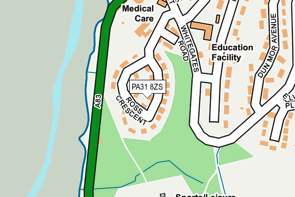 PA31 8ZS map - OS OpenMap – Local (Ordnance Survey) PA31 8ZS map - OS OpenMap – Local (Ordnance Survey)
