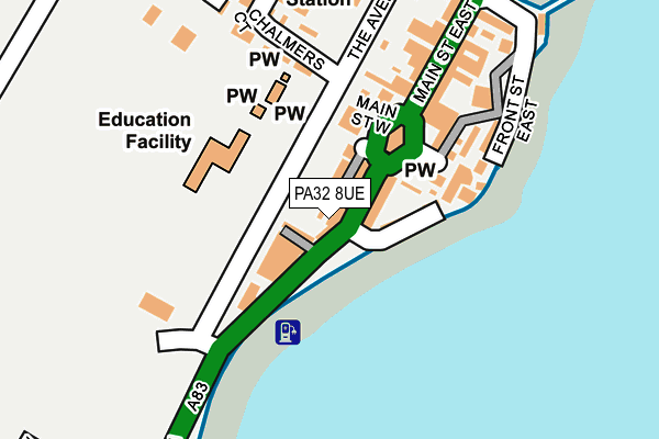 PA32 8UE map - OS OpenMap – Local (Ordnance Survey) PA32 8UE map - OS OpenMap – Local (Ordnance Survey)
