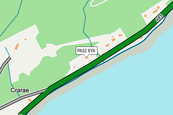 PA32 8YA map - OS OpenMap – Local (Ordnance Survey) PA32 8YA map - OS OpenMap – Local (Ordnance Survey)
