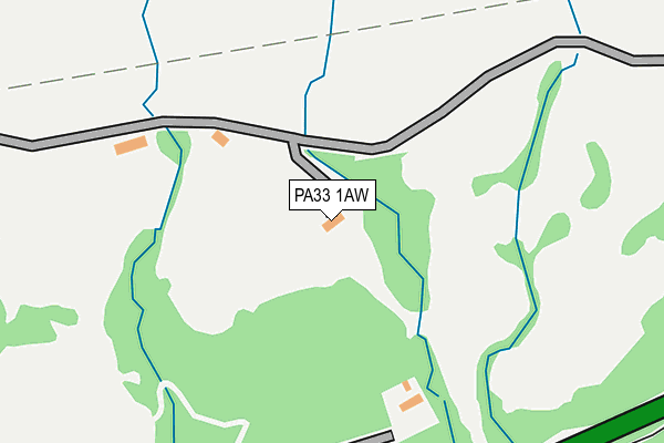 PA33 1AW map - OS OpenMap – Local (Ordnance Survey) PA33 1AW map - OS OpenMap – Local (Ordnance Survey)