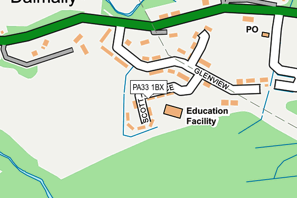 PA33 1BX map - OS OpenMap – Local (Ordnance Survey) PA33 1BX map - OS OpenMap – Local (Ordnance Survey)