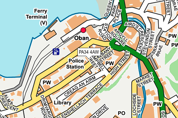 PA34 4AW map - OS OpenMap – Local (Ordnance Survey) PA34 4AW map - OS OpenMap – Local (Ordnance Survey)