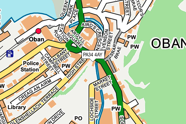 PA34 4AY map - OS OpenMap – Local (Ordnance Survey) PA34 4AY map - OS OpenMap – Local (Ordnance Survey)