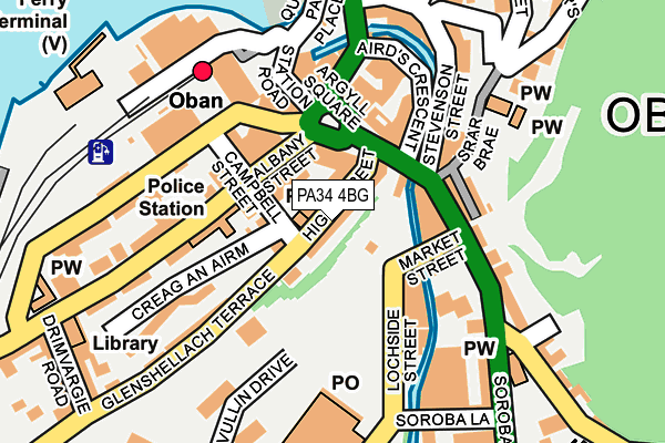 PA34 4BG map - OS OpenMap – Local (Ordnance Survey) PA34 4BG map - OS OpenMap – Local (Ordnance Survey)