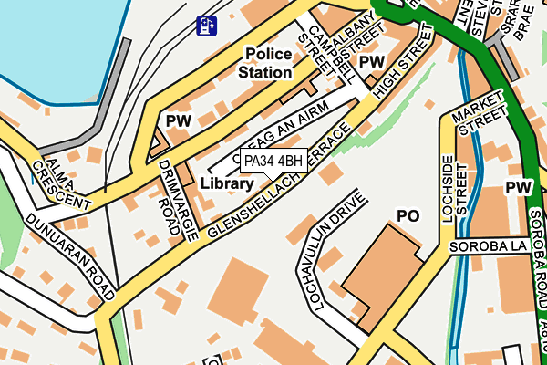 PA34 4BH map - OS OpenMap – Local (Ordnance Survey) PA34 4BH map - OS OpenMap – Local (Ordnance Survey)