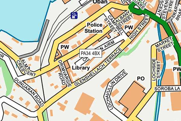 PA34 4BX map - OS OpenMap – Local (Ordnance Survey) PA34 4BX map - OS OpenMap – Local (Ordnance Survey)