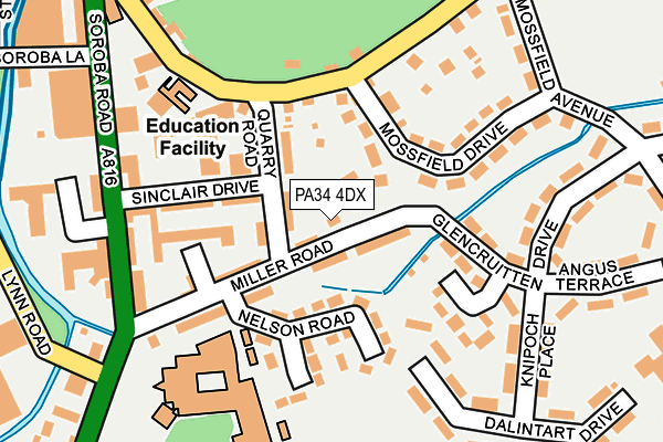 PA34 4DX map - OS OpenMap – Local (Ordnance Survey) PA34 4DX map - OS OpenMap – Local (Ordnance Survey)