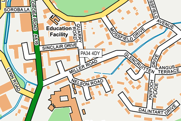 PA34 4DY map - OS OpenMap – Local (Ordnance Survey) PA34 4DY map - OS OpenMap – Local (Ordnance Survey)