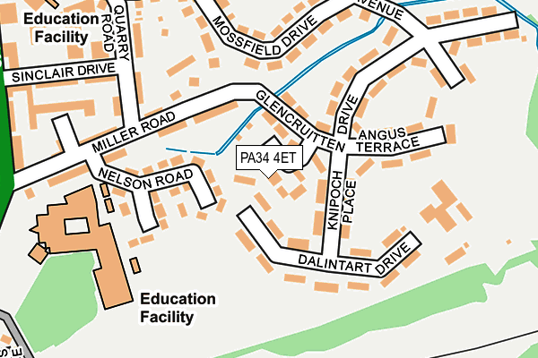 PA34 4ET map - OS OpenMap – Local (Ordnance Survey)