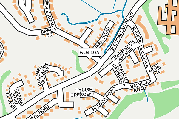 PA34 4GA map - OS OpenMap – Local (Ordnance Survey) PA34 4GA map - OS OpenMap – Local (Ordnance Survey)
