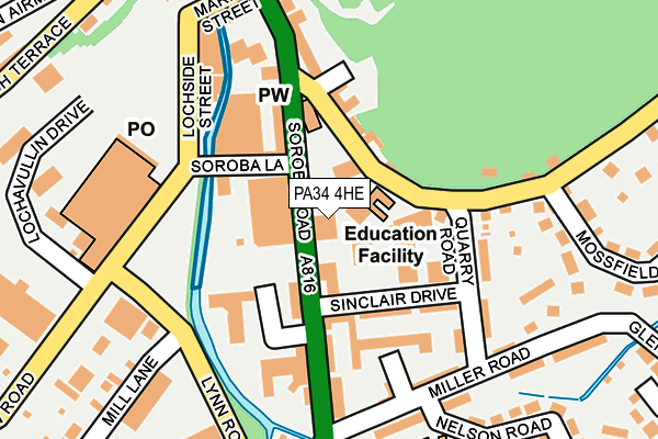 PA34 4HE map - OS OpenMap – Local (Ordnance Survey) PA34 4HE map - OS OpenMap – Local (Ordnance Survey)