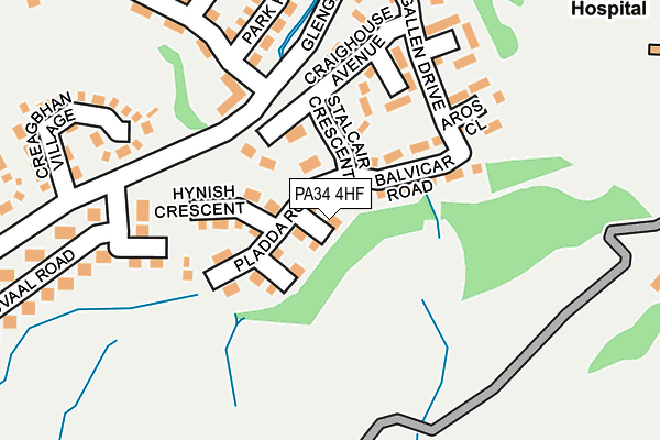 PA34 4HF map - OS OpenMap – Local (Ordnance Survey) PA34 4HF map - OS OpenMap – Local (Ordnance Survey)