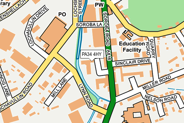 PA34 4HY map - OS OpenMap – Local (Ordnance Survey) PA34 4HY map - OS OpenMap – Local (Ordnance Survey)