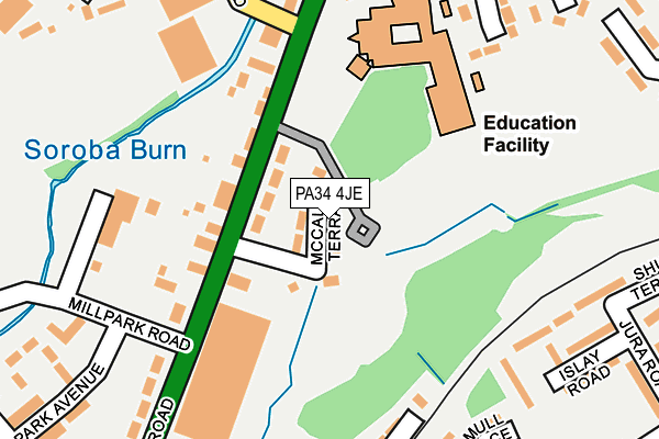 PA34 4JE map - OS OpenMap – Local (Ordnance Survey) PA34 4JE map - OS OpenMap – Local (Ordnance Survey)