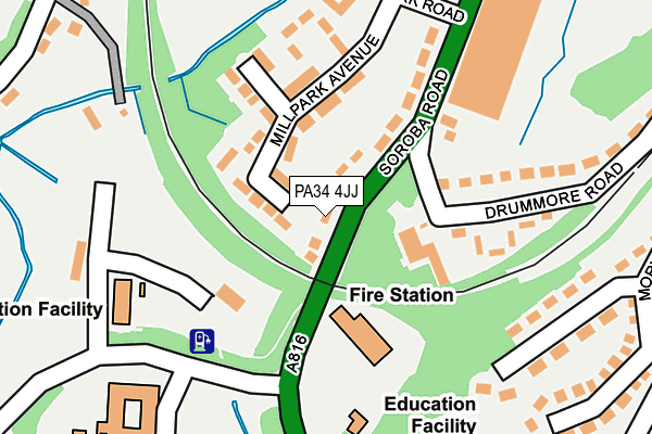 PA34 4JJ map - OS OpenMap – Local (Ordnance Survey) PA34 4JJ map - OS OpenMap – Local (Ordnance Survey)