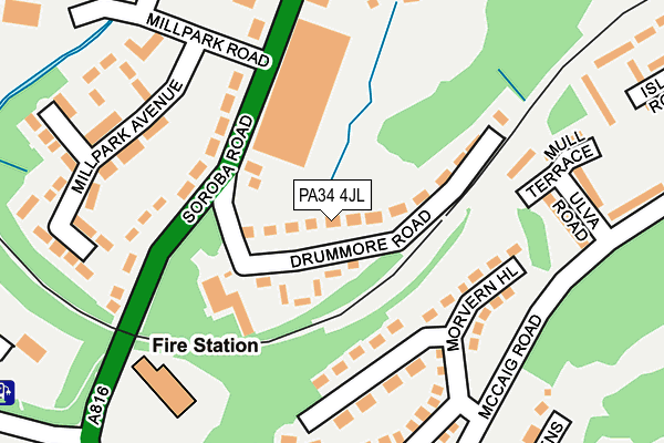 PA34 4JL map - OS OpenMap – Local (Ordnance Survey) PA34 4JL map - OS OpenMap – Local (Ordnance Survey)