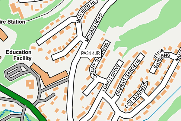 PA34 4JR map - OS OpenMap – Local (Ordnance Survey) PA34 4JR map - OS OpenMap – Local (Ordnance Survey)