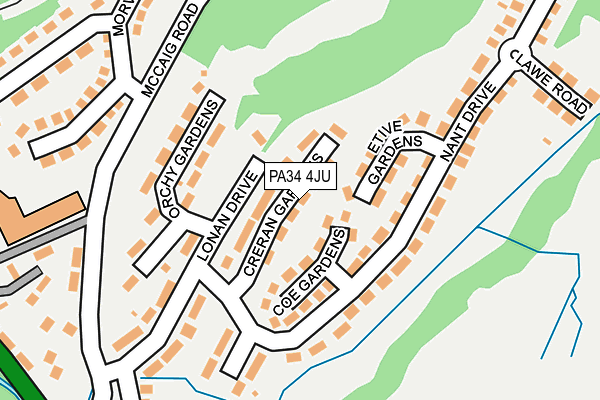 PA34 4JU map - OS OpenMap – Local (Ordnance Survey) PA34 4JU map - OS OpenMap – Local (Ordnance Survey)