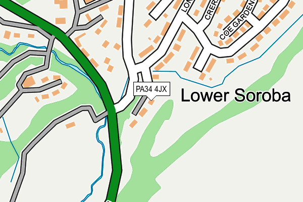 PA34 4JX map - OS OpenMap – Local (Ordnance Survey) PA34 4JX map - OS OpenMap – Local (Ordnance Survey)