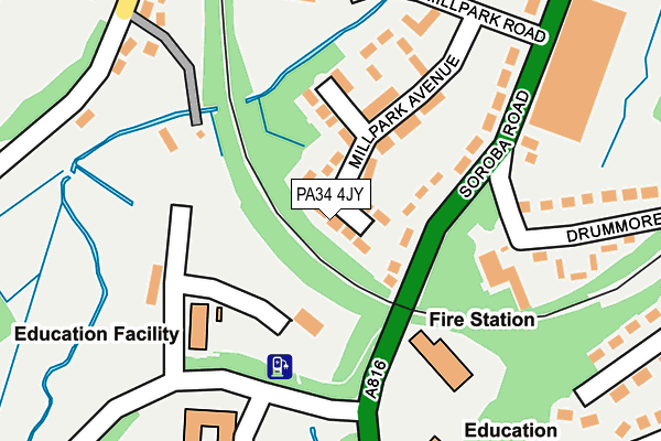 PA34 4JY map - OS OpenMap – Local (Ordnance Survey) PA34 4JY map - OS OpenMap – Local (Ordnance Survey)