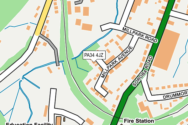 PA34 4JZ map - OS OpenMap – Local (Ordnance Survey) PA34 4JZ map - OS OpenMap – Local (Ordnance Survey)