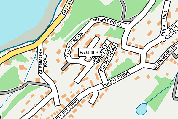 PA34 4LB map - OS OpenMap – Local (Ordnance Survey) PA34 4LB map - OS OpenMap – Local (Ordnance Survey)