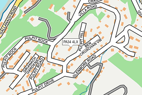 PA34 4LX map - OS OpenMap – Local (Ordnance Survey) PA34 4LX map - OS OpenMap – Local (Ordnance Survey)
