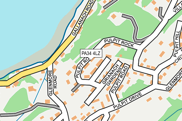 PA34 4LZ map - OS OpenMap – Local (Ordnance Survey) PA34 4LZ map - OS OpenMap – Local (Ordnance Survey)