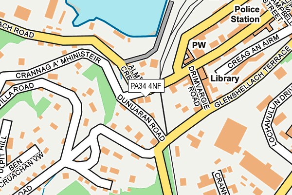 PA34 4NF map - OS OpenMap – Local (Ordnance Survey) PA34 4NF map - OS OpenMap – Local (Ordnance Survey)