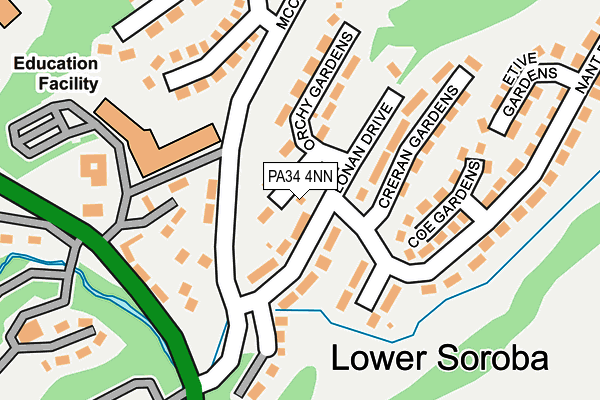 PA34 4NN map - OS OpenMap – Local (Ordnance Survey)