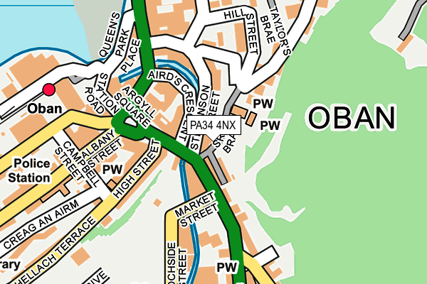 PA34 4NX map - OS OpenMap – Local (Ordnance Survey) PA34 4NX map - OS OpenMap – Local (Ordnance Survey)