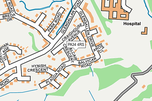 PA34 4RS map - OS OpenMap – Local (Ordnance Survey) PA34 4RS map - OS OpenMap – Local (Ordnance Survey)